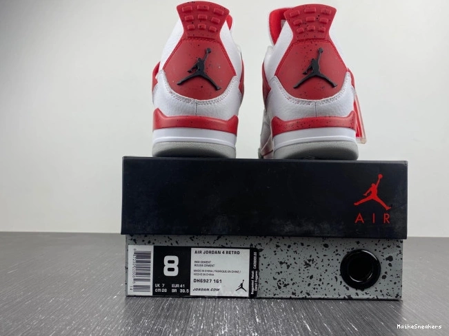 MaikeSneakers Air 4 Cement Jordan Red DH6927-161 0807